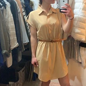 Button up cotton silky dress